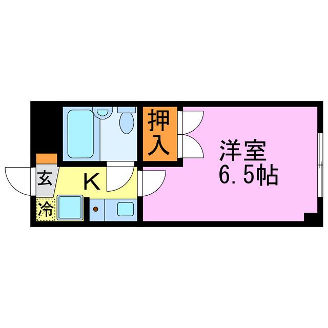 ハウゼ宮の森(1K/2階)の間取り写真