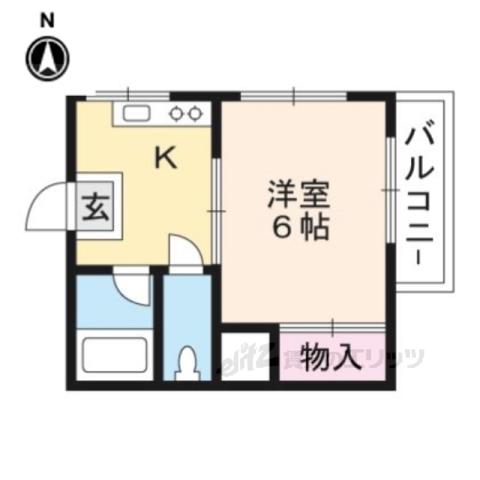 小山西コーポ(1K/1階)の間取り写真