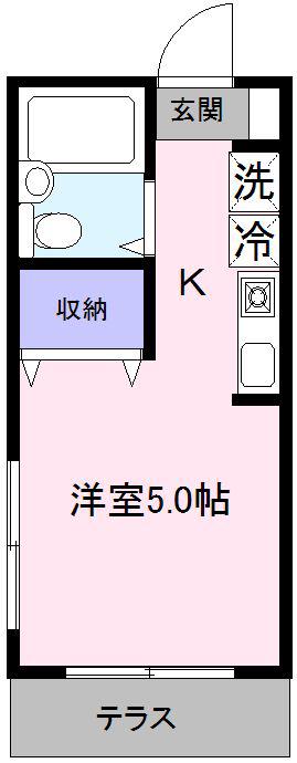 ジュネス(ワンルーム/1階)の間取り写真