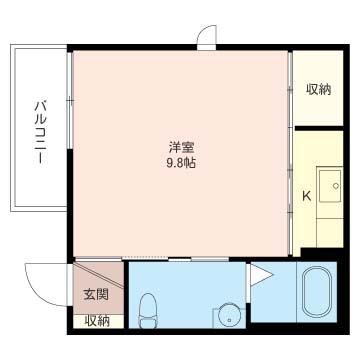 トウキ南原(ワンルーム/1階)の間取り写真