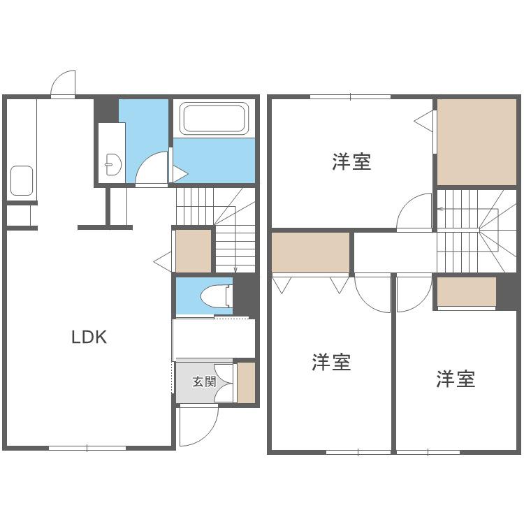 PICCOLA LUCE(3LDK/1階)の間取り写真