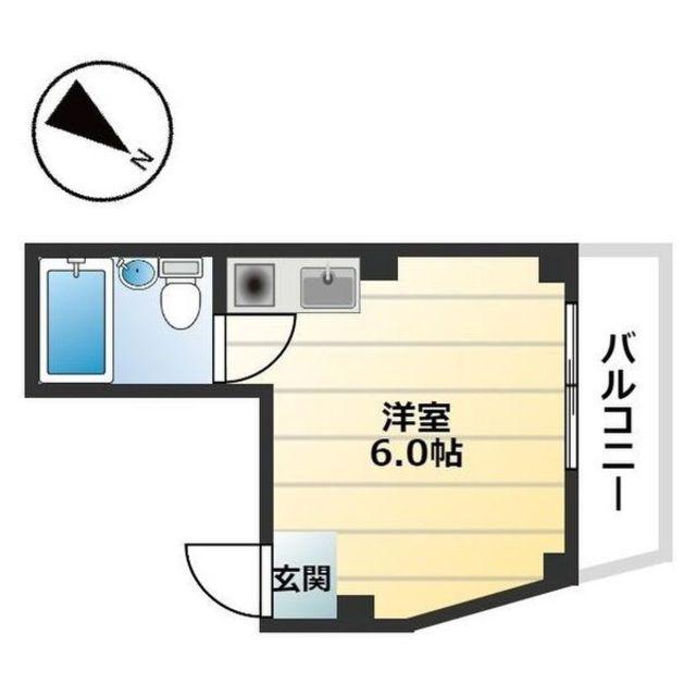 ティーホームズ賑(ワンルーム/3階)の間取り写真