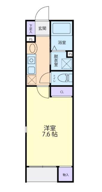 RAFFINE武蔵高萩(1K/1階)の間取り写真