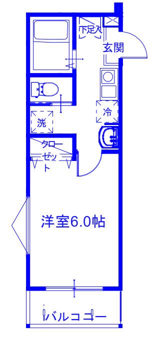 DEINZE南与野(1K/3階)の間取り写真