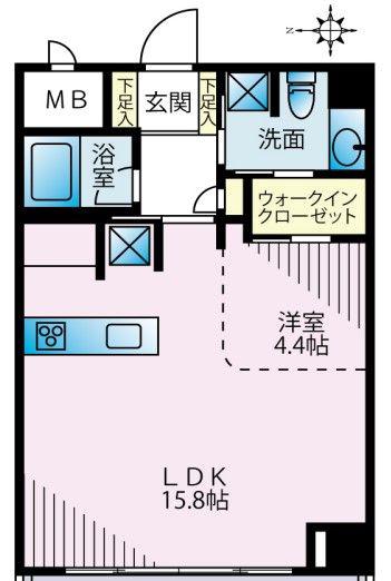 グランドメゾン麹町(1LDK/8階)の間取り写真