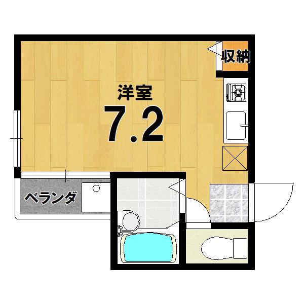 サンモール(ワンルーム/2階)の間取り写真