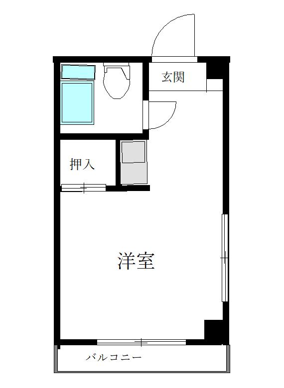 第一西尾ビル(ワンルーム/1階)の間取り写真