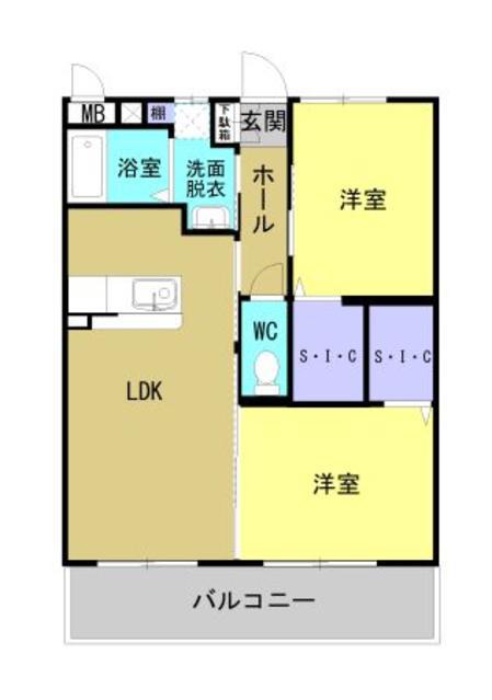恒久南Tマンション(2LDK/3階)の間取り写真