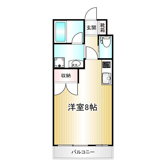 秋桜マンション(ワンルーム/3階)の間取り写真