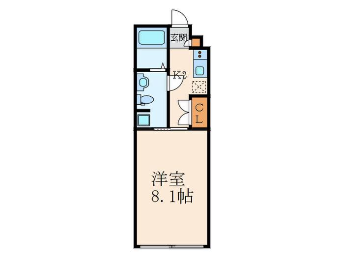 U RESIDENCE恵比寿(1K/1階)の間取り写真