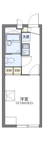 レオパレスルーメット中之茶屋(1K/1階)の間取り写真
