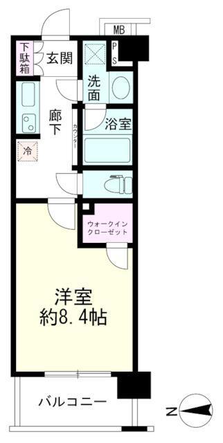 パレステージ青井ナチュラコート(1K/3階)の間取り写真