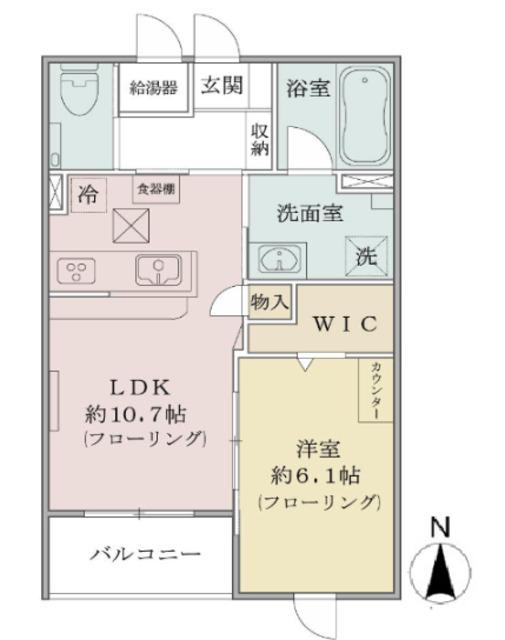 ウッドヴィラ西馬込(1LDK/3階)の間取り写真