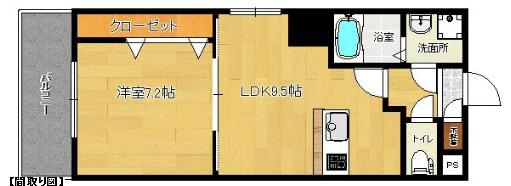 リファレンス東公園(1LDK/12階)の間取り写真