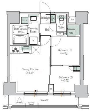ONE ROOF RESIDENCE ASAKUSABASH(2DK/5階)の間取り写真
