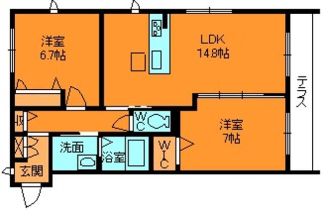 RELAFORT MORI(2LDK/3階)の間取り写真