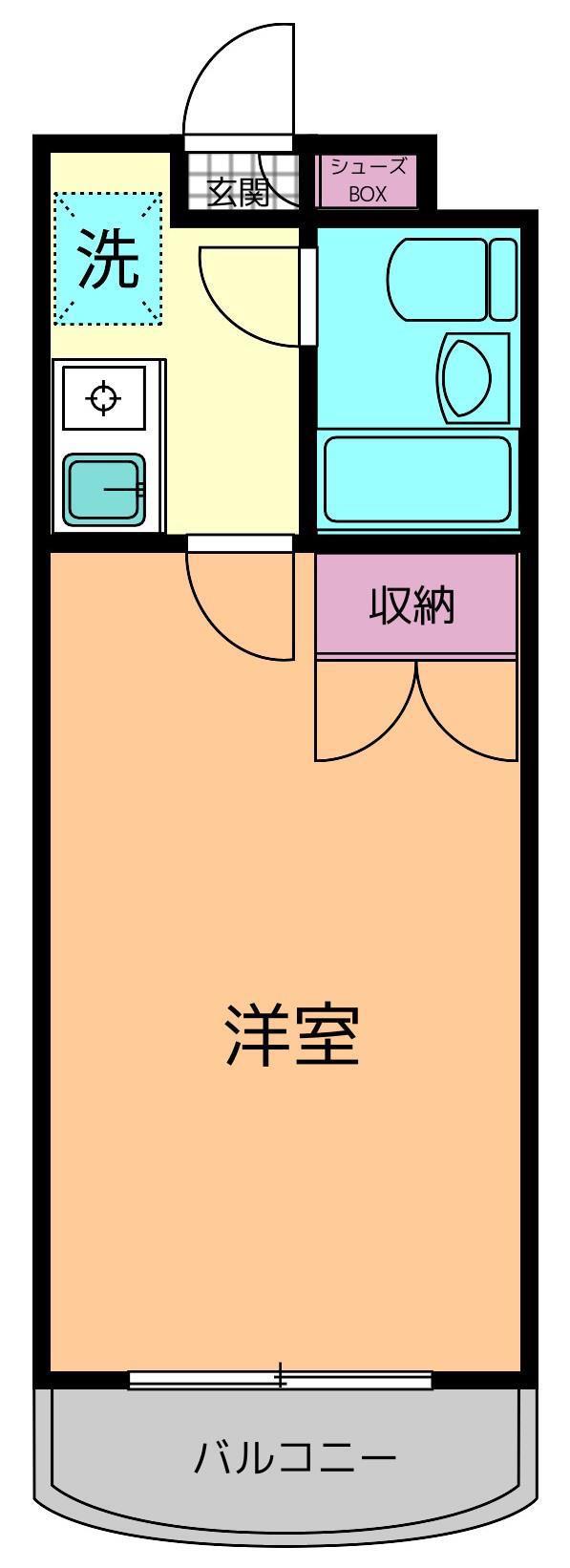 セラヴィ(1K/1階)の間取り写真