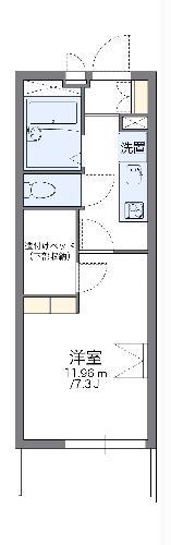 レオパレスALLEGRETTO(1K/2階)の間取り写真