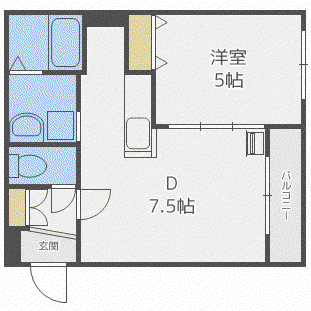 プレミアシティ元町(1LDK/4階)の間取り写真