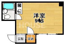 メゾン堀川(1K/2階)の間取り写真