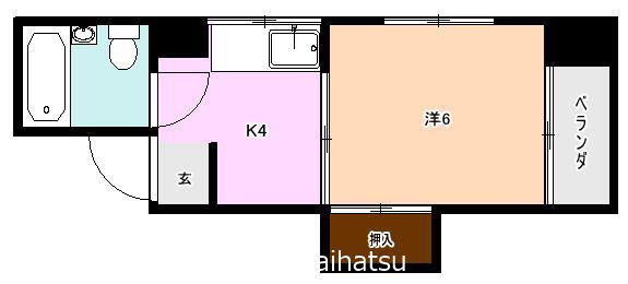 SKビル(1K/3階)の間取り写真