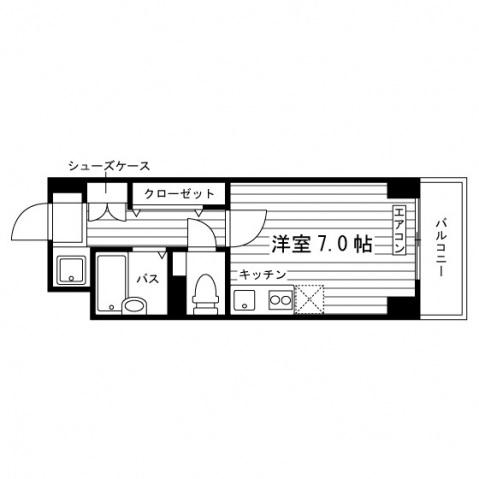 ルネサンス上板橋(ワンルーム/1階)の間取り写真