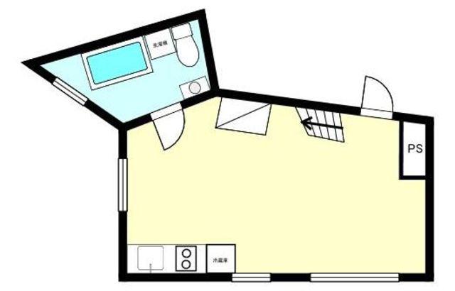 YH BLDG(ワンルーム/2階)の間取り写真
