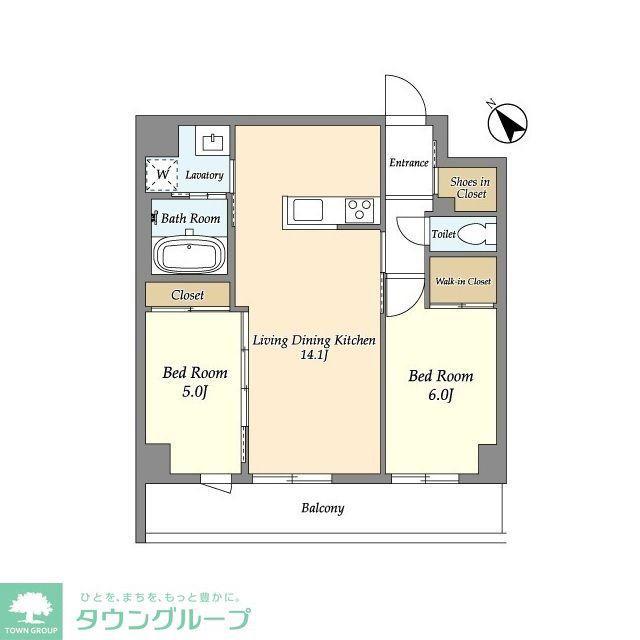 SHIBARS(2LDK/3階)の間取り写真