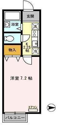 サンステージ東通(1K/2階)の間取り写真