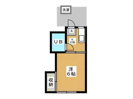 サンクレスト北沢(1K/1階)の間取り写真