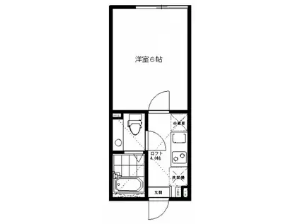 アザーレ・パッシオ生田II(1K/1階)の間取り写真