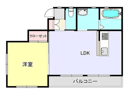 弐番 NAGAYA 丙(1LDK/1階)の間取り写真