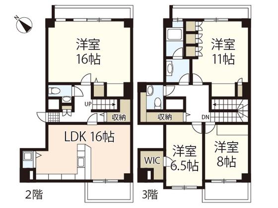 カーサエルフ(4LDK/2階)の間取り写真
