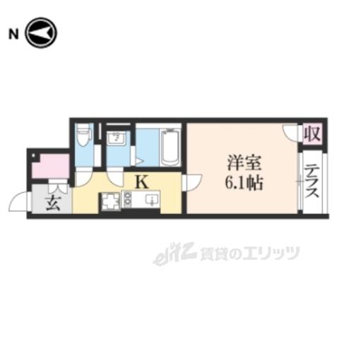 クレイノ聡(1K/1階)の間取り写真