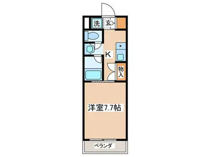 CS25 KOYATA(1K/3階)の間取り写真