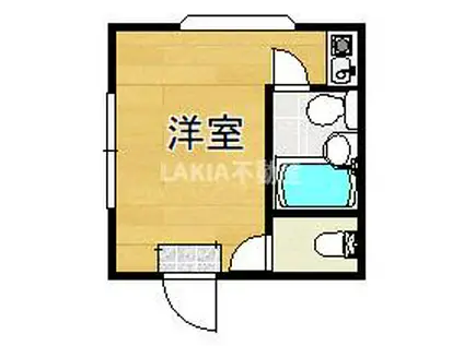 三輝三番館(ワンルーム/3階)の間取り写真