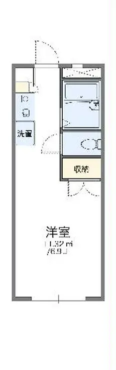 レオパレスANNEXEGAWA 1階階 間取り