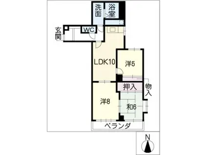 パインエリゼ(3LDK/9階)の間取り写真