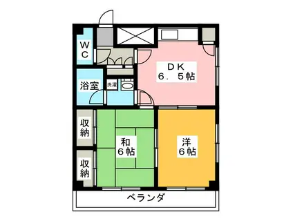 田嶋マンション(2DK/1階)の間取り写真