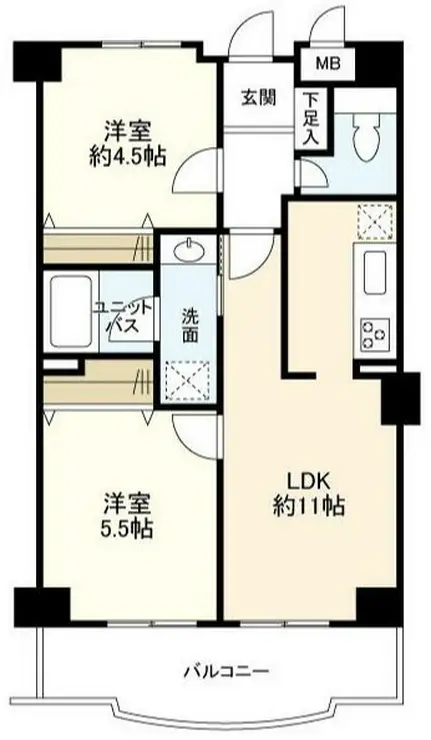 ドミール・エスポワール 3階階 間取り