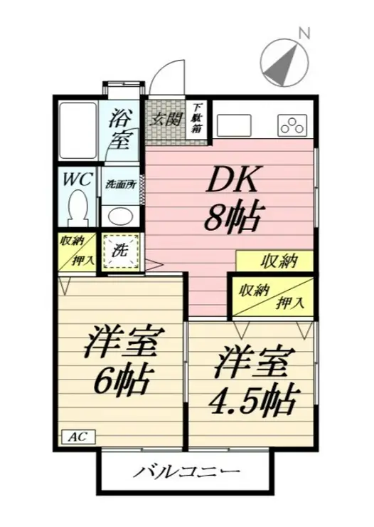 片瀬コーポ 2階階 間取り