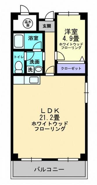アーバン茜(1LDK/5階)の間取り写真
