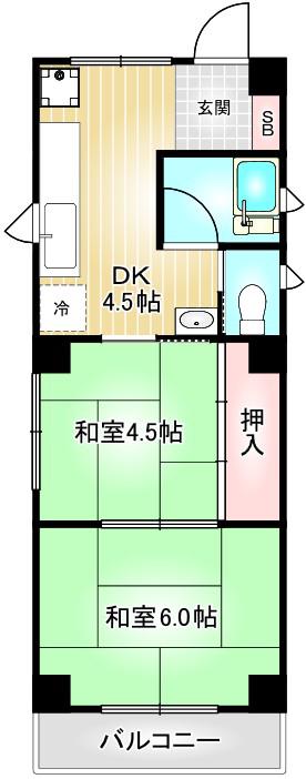 マ・メゾン御器所(2DK/3階)の間取り写真