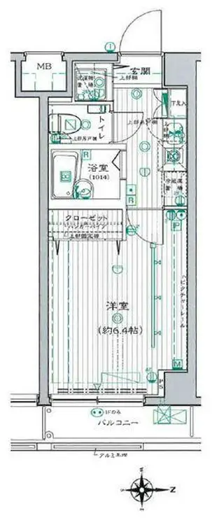 アークフラッツ品川 1階階 間取り