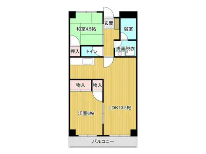 セブンズハイツ(2LDK/2階)の間取り写真