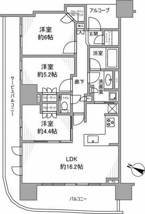 ドレッセタワー南町田グランベリーパーク 10階階 間取り