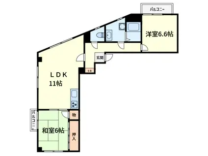 みずきマンション(2LDK/4階)の間取り写真
