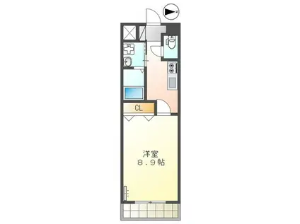 HOPE MATSUFUJI(1K/2階)の間取り写真