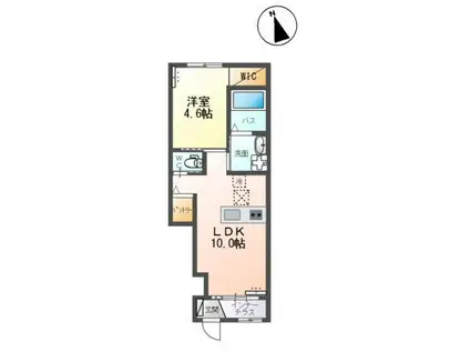 エスポアメゾンM(1LDK/1階)の間取り写真