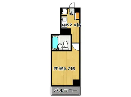 アーバンヒルズ船橋(1K/5階)の間取り写真